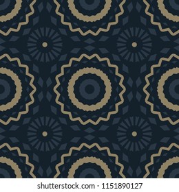 Tribal, native looking circular seamless pattern