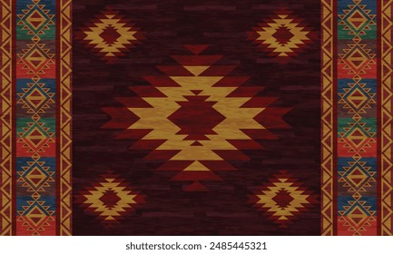 Tribal, Navajo, American, Aztec, Apache, Southwestern and Mexican ethnic fabric patterns suitable for fabrics, wrapping, backdrops, clothing, blankets, carpets, wovens, etc.
