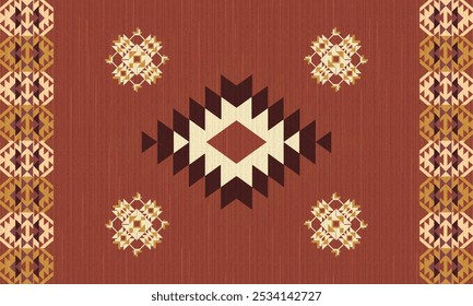 Tribal, Navajo, American, Aztec, Apache, Southwestern and Mexican ethnic fabric patterns suitable for fabrics, wrapping, backdrops, clothing, blankets, carpets, wovens, etc.
