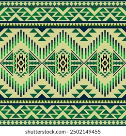Tribal Navajo and Native American tribal pattern, Geometric Ethnic pattern with Navajo Aztec ethnic style textile texture tribal Aztec pattern fabric seamless Vector for textile, decor
