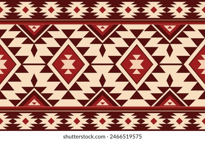 Patrón tribal navajo y nativo patrón tribal americano suroeste azteca ornamento patrón navajo azteca textura textil étnica patrón tribal azteca navajo tela nativa mexicana sin costuras Vector para textil, deco