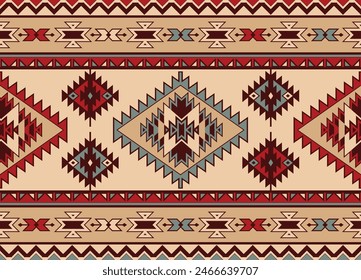 Tribal Navajo and Native pattern american tribal Southwest Aztec ornament pattern Navajo Aztec ethnic textile texture tribal aztec pattern navajo Native mexican fabric seamless Vector for textile,deco