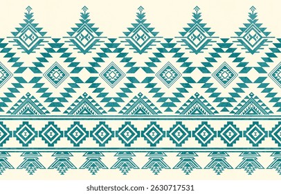Tribal Navajo e padrão nativo tribal americano padrão de ornamento Southwest Aztec Navajo Aztec textura têxtil étnica tribal padrão aztec navajo tecido mexicano nativo sem costura Vetor para têxtil, deco