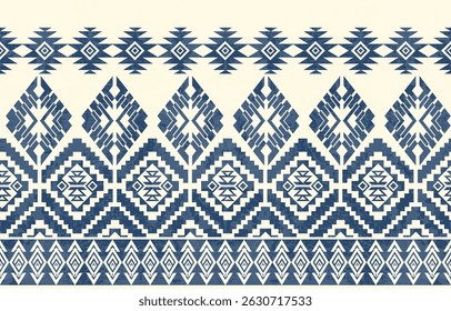 Patrón tribal navajo y nativo Patrón tribal estadounidense Patrón de adorno azteca del suroeste Navajo Textura textil étnica azteca Patrón tribal azteca navajo Tela mexicana nativa Vector sin costuras para textil, deco