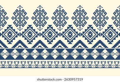 Tribal Navajo e padrão nativo tribal americano padrão de ornamento Southwest Aztec Navajo Aztec textura têxtil étnica tribal padrão aztec navajo tecido mexicano nativo sem costura Vetor para têxtil, deco