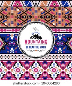 Tribal navajo seamless pattern