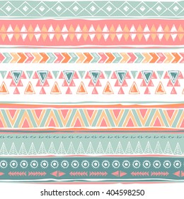 Tribal Navajo seamless pattern. Aztec geometric print. Ethnic hipster backdrop