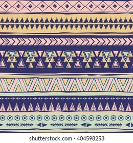 Tribal Navajo seamless pattern. Aztec geometric print. Ethnic hipster backdrop