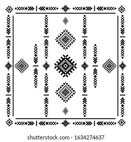 Tribal, navajo square vector decoration