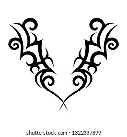 Tribal neck pattern tattoo vector designs sketch.
