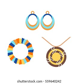 Tribal necklace vector.