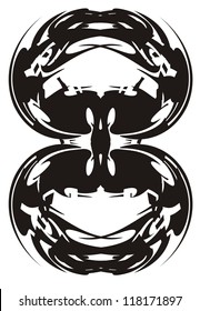 Tribal number eight, vector