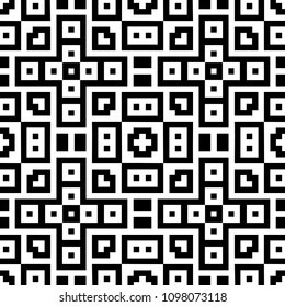 Tribal ornament. Ethnic wallpaper. Ancient mosaic. Embroidery background. Ethnical folk image. Tribe motif. Digital paper, web design, textile print, backdrop. Seamless abstract art. Vector artwork.