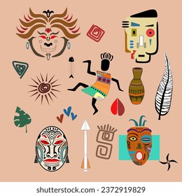 Tribal ornament set in Vector Element Design