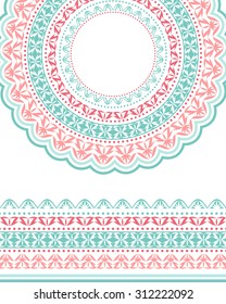 Tribal ornamental background. Vector illustration.