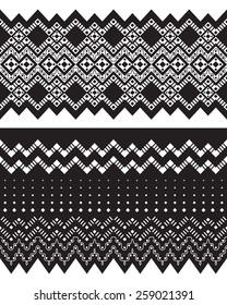 Tribal ornamental borders. Vector illustration.