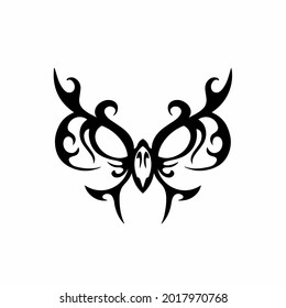 Tribal Owl Logo Tattoo Design Stencil Stock Vector (Royalty Free ...