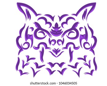 Tribal owl vector illustration