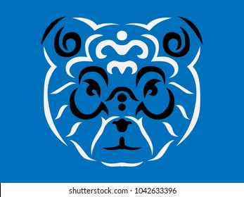 Tribal panda illustration