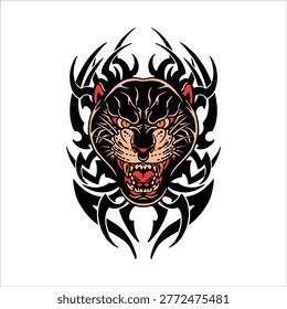 Diseño Vector tatuaje pantera