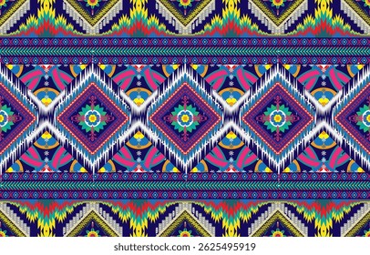 tribal pastel multicolor pastel Navajo seamless vector pattern. aztec abstract geometric art print in a sophisticated aztec style. Vector background with ethnic elements. Wallpaper, fabric, paper