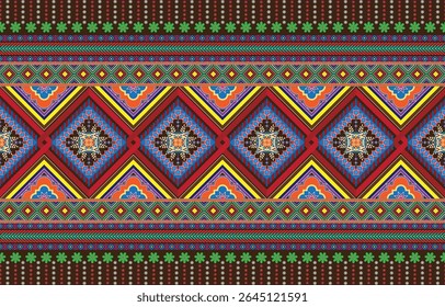 motif d'Image vectorielle harmonieux Navajo pastel tribal multicolore pastel. impression d'art géométrique abstrait aztèque dans un style aztèque sophistiqué. Arrière-plan Image vectorielle avec des éléments ethniques. Fond d'écran, tissu, papier