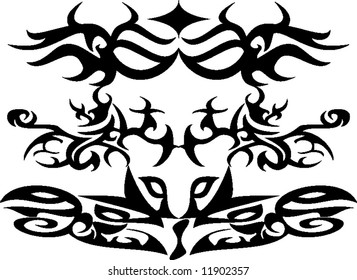 Swirl Tribal Doodle Heart Wings Traditional Stock Vector (Royalty Free ...