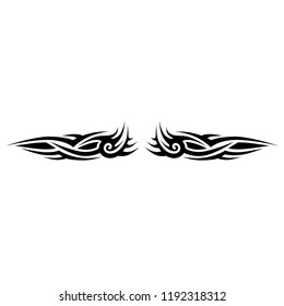 tribal pattern abstract tattoo art wings design