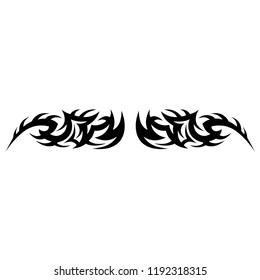 tribal pattern abstract tattoo art wings thorns design