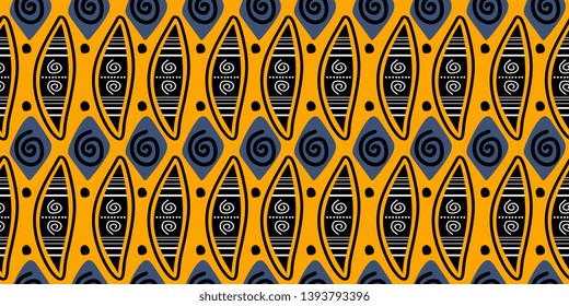 Tribal pattern african background seamless aztec drawing for print and textile fashion.
