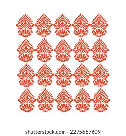 tribal pattern ( assamese pattern ) of northeast india which is used for textile design in assam gamosa , muga silk or other traditional dress.similar to ukrainian pattern or russian pattern.