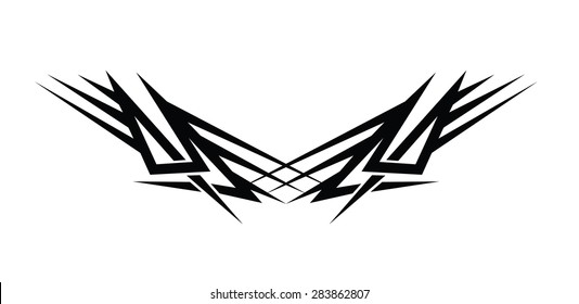 tribal pattern for back tattoo design art, abstract pattern tattoo designs template on white background.