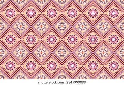 Tribal Pattern Background geometric ethnic Oriental traditional Design for seamless,carpet,wallpaper,clothing,wrapping,fabric,Vector illustration.