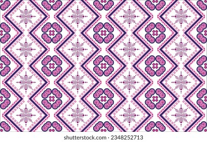Tribal Pattern Background geometric ethnic Oriental traditional Design color light pink and purple for seamless,carpet,wallpaper,clothing,wrapping,fabric,Vector illustration,style,Aztec,clothing,wrapp