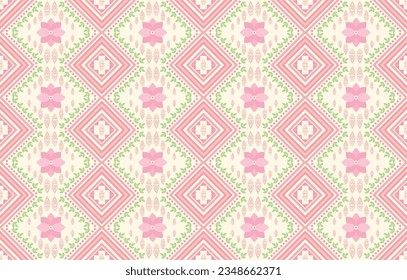 Tribal Pattern Background geometric ethnic Oriental traditional Design color light pink and purple for seamless,carpet,wallpaper,clothing,wrapping,fabric,Vector illustration,style,Aztec,clothing,wrapp