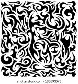 Tribal pattern background vector design template. 