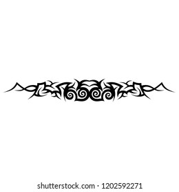 tribal pattern black design scroll vitage logo, tribal tattoo art vector 