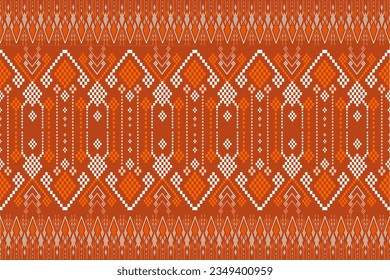 tribal pattern ethnic pattern brown red white for textile industry rug wallpaper clothing sarong scarf batik embroidery printing advertisement vector illustration geometric shapes