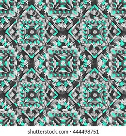 Tribal pattern. Ethnic doodles ornament background. Hand drawn effect illustration. Summer pattern for trendy backgrounds, printed products, paper or clothes fabric.