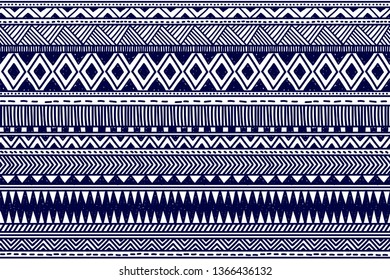 Tribal pattern. Ethnic geometric seamless background, boho motif, maya, aztec line vector illusrtation. mexican print texture