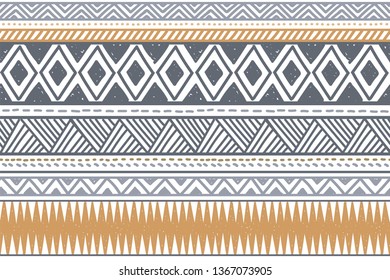 Tribal pattern. Ethnic geometric seamless background, boho motif, maya, aztec line vector illusrtation. mexican print texture