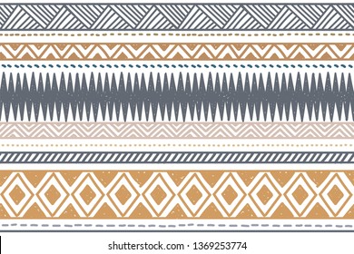 Tribal pattern. Ethnic geometric seamless background, boho motif, maya, aztec line vector illusrtation. mexican print texture