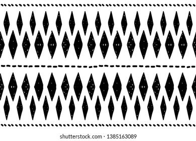 Tribal pattern. Ethnic geometric seamless background, boho motif, maya, aztec line vector illustration. mexican print texture