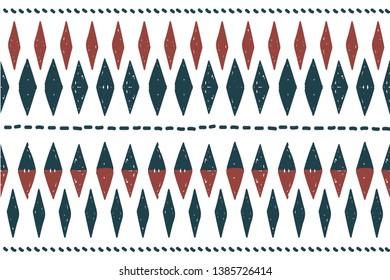 Tribal pattern. Ethnic geometric seamless background, summer ornament, boho motif, maya, aztec line vector illustration. mexican print texture