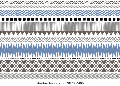 Tribal pattern. Ethnic geometric seamless background, boho motif, maya, aztec line vector illustration. mexican print texture