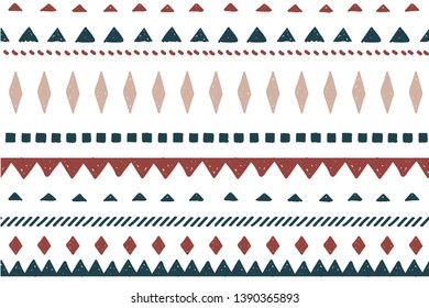 Tribal pattern. Ethnic geometric seamless background, summer ornament, boho motif, maya, aztec line vector illustration. mexican print texture