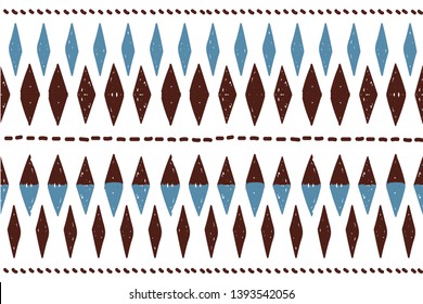Tribal pattern. Ethnic geometric seamless background, summer sea ornament, boho motif, maya, aztec line vector illustration. mexican print texture