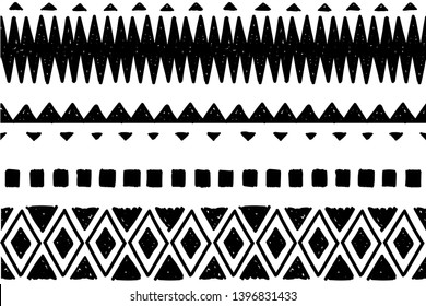 Tribal pattern. Ethnic geometric seamless background, boho motif, maya, aztec line vector illustration. mexican print texture