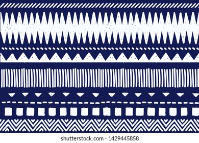 Tribal pattern. Ethnic geometric seamless background, boho motif, maya, aztec line vector illustration. mexican print texture