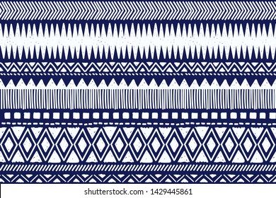 Tribal pattern. Ethnic geometric seamless background, boho motif, maya, aztec line vector illustration. mexican print texture